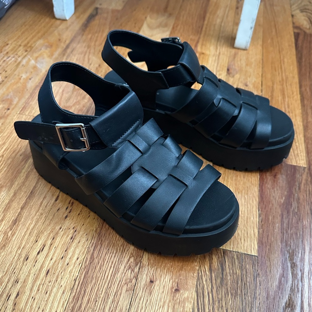 Black Platform Sandals